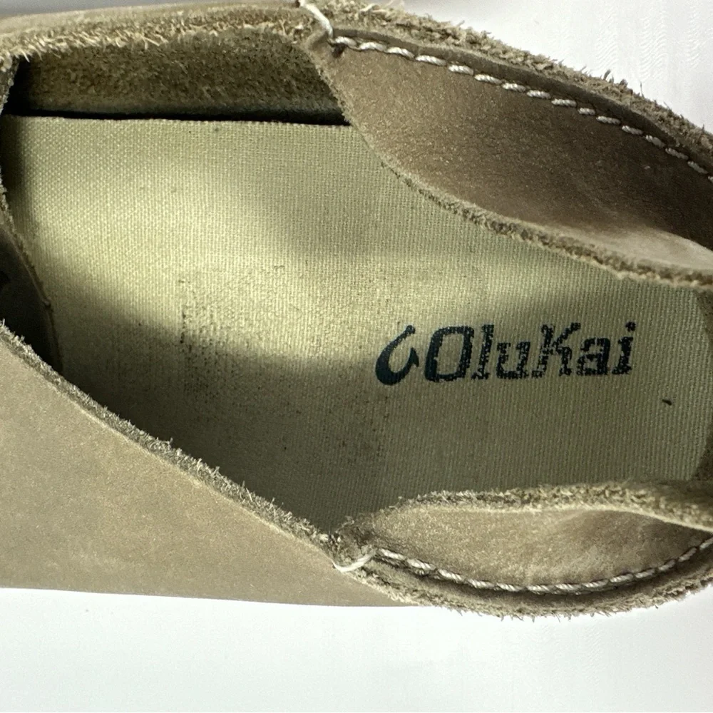 Olukai Holokai Leather Lace Up Boat Shoes Loafers